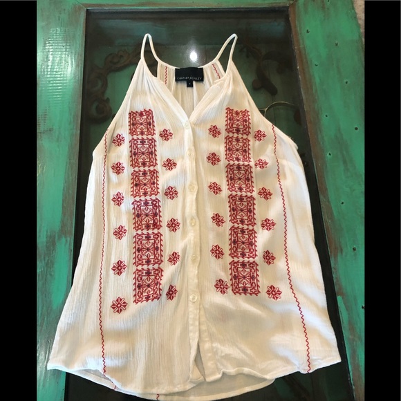 Cynthia Rowley Sz M Boho Top - Picture 1 of 4